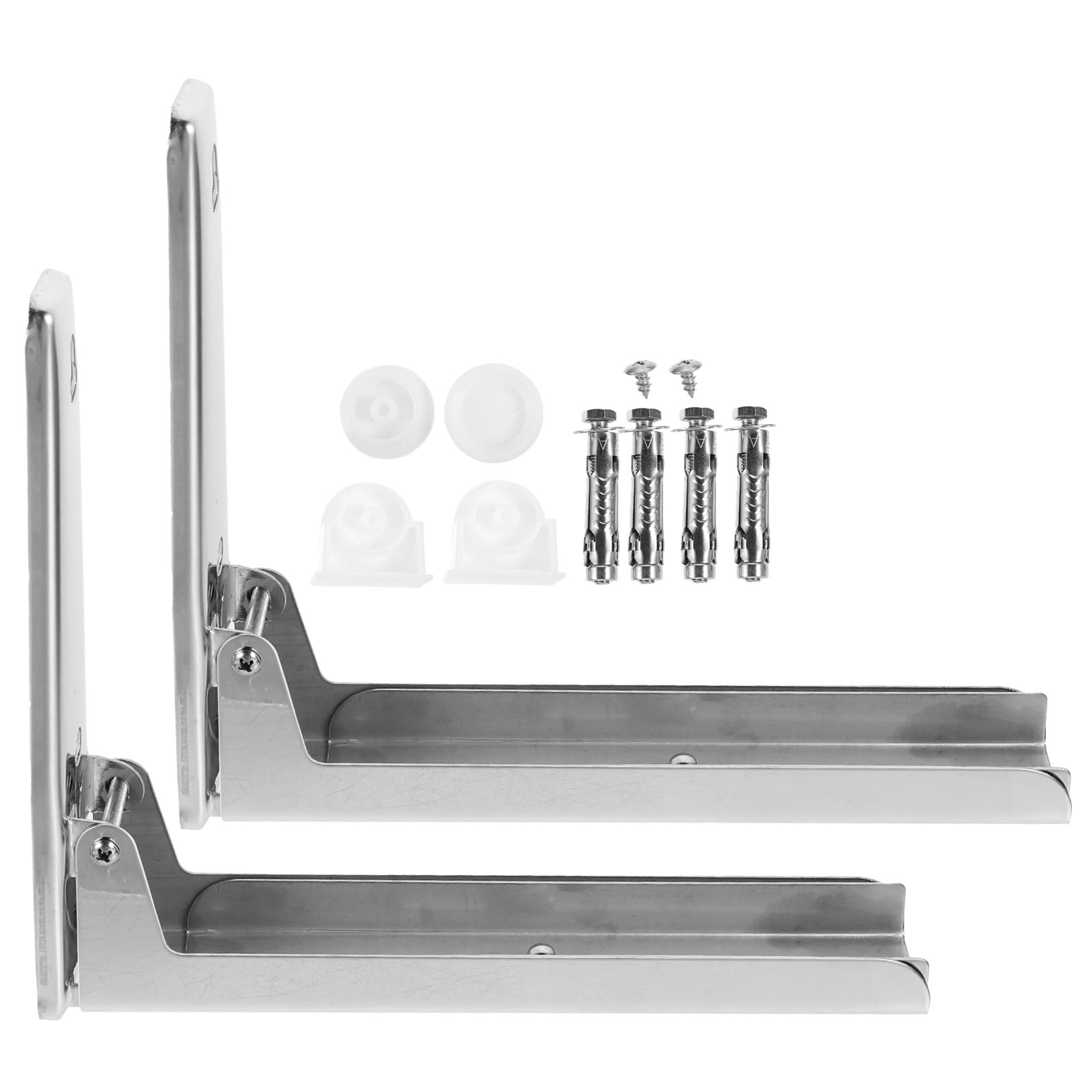 Supporto Microonde da Parete in Acciaio Inox Telescopico Argento