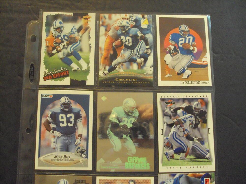 40 Assorted Detroit Lions Football Cards