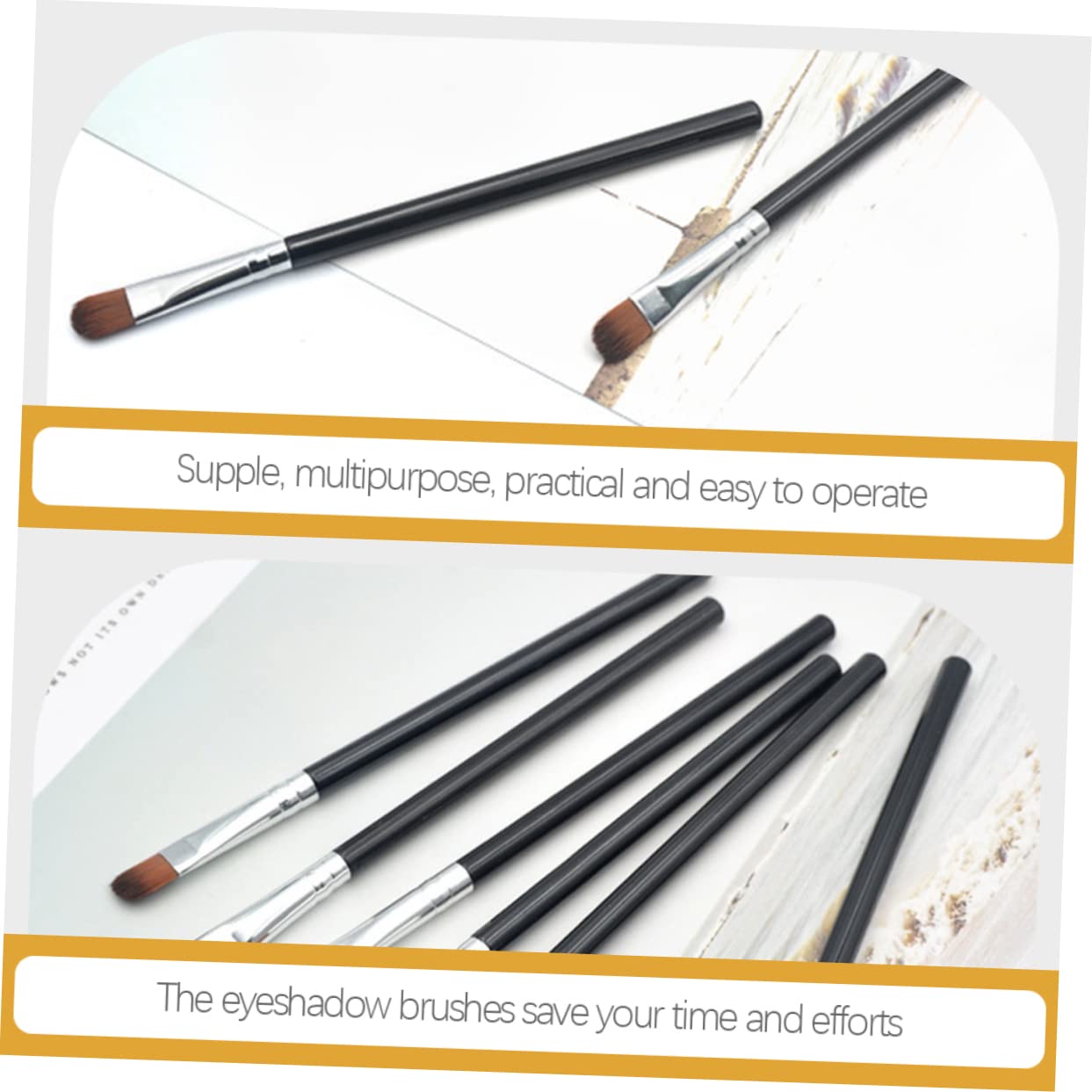 Set 100 Pezzi Pennello Ombretto Portatile in Artificiale | Uso Domestico e Salone, Pratico e Facile da Trasportare, per Labbra e Sopracciglia