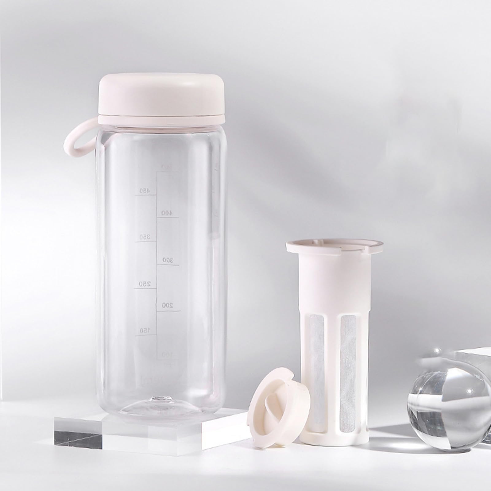 Pichet d'infusion à froid 600ml bouteille avec couvercle hermétique pour thé glacé café blanc