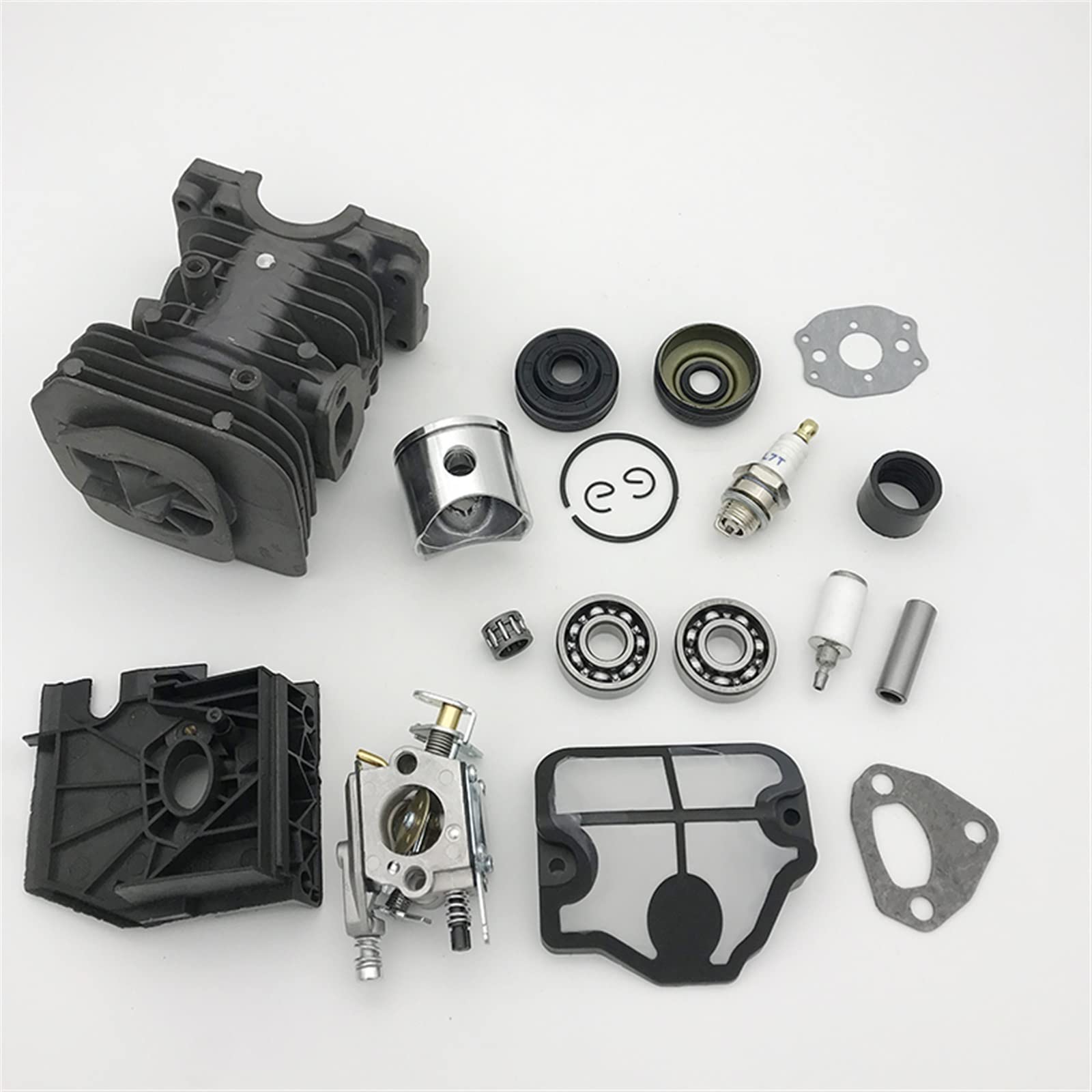 IWBR Kit de Filtro de Aire de carburador de bujía de pistón de Cilindro de 40mm Apto for Husqvarna 142 141 Motosierra Piezas de Repuesto de Sierra de Cadena