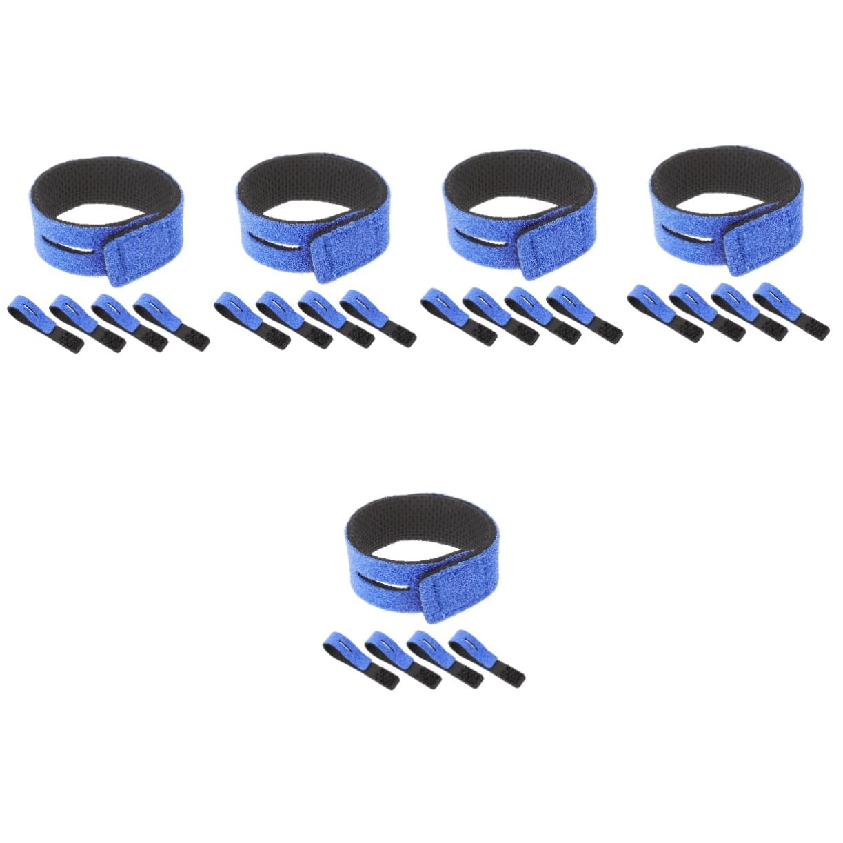 BESPORTBLE 5sets Fishing Pole Straps Boat Rod Wraps Elastic Ties Sleeve Safe Transportation Prevent Tangles on The Water 5pcs*5