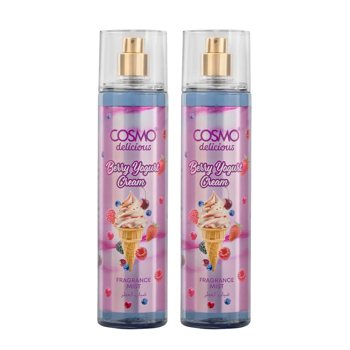 Cosmo Delicious Berry Yogurt Cream Body Mist 250ml Pack Of 2 | Long Lasting Fragrance Mist For Men & Women | Sweet & Creamy Fruity Scent With Mixed Berries & Vanilla Cream | Perfume Spray | Body Spray-image-9