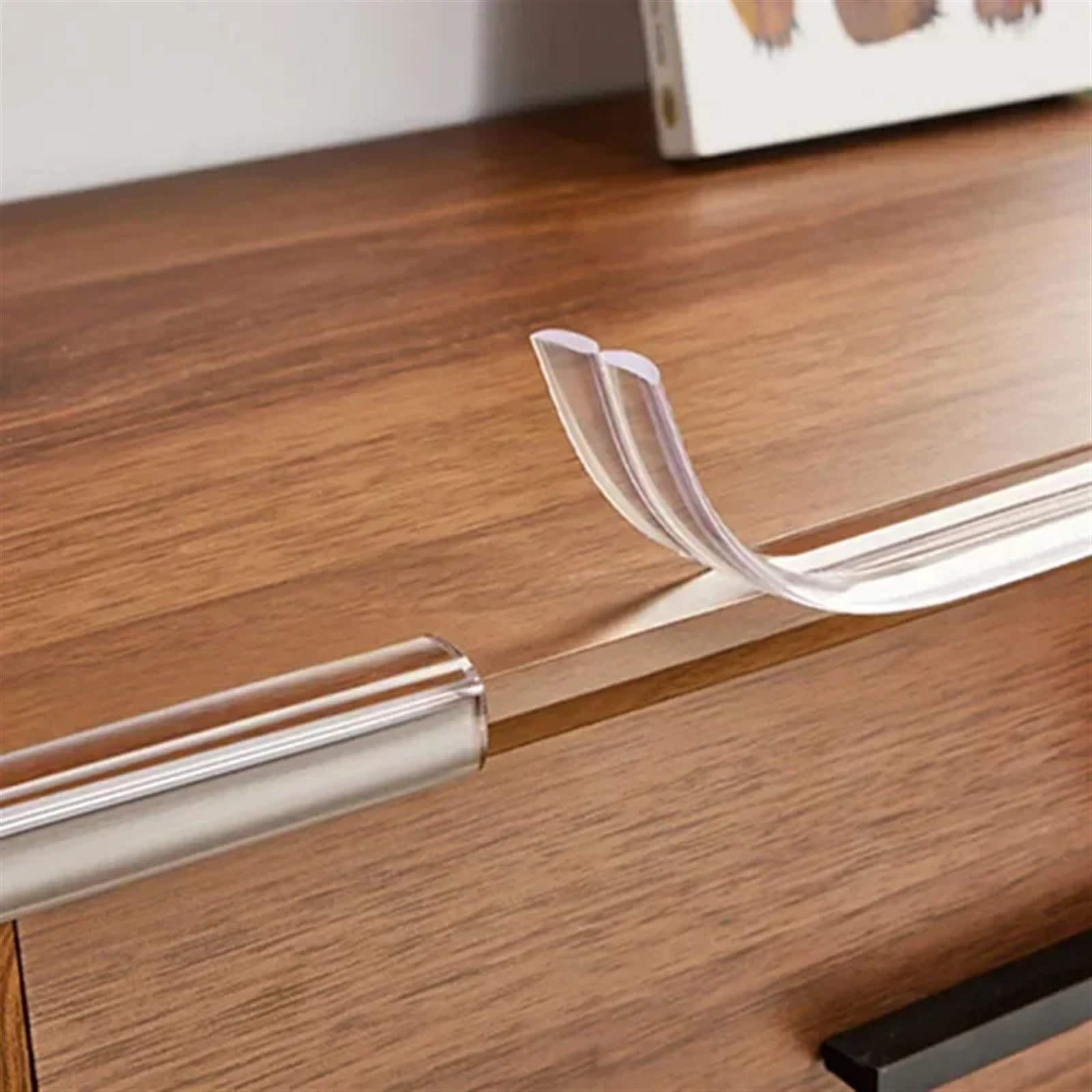 MRKU Protectores de Esquinas para mesas, Tira de Seguridad con Cinta Adhesiva de Doble Cara, Protector antigolpes para Muebles L