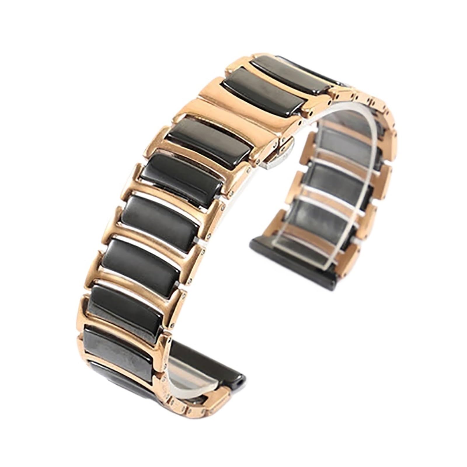 HMFang Cinturino In Acciaio Ceramico Nero Bianco Phnom Penh 20mm 22mm Compatibile Con Samsung Galaxy Compatibile Con Huawei Watch 46mm S3 Frontier Classic Cinturino