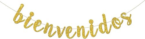 Cartel de Bienvenidos - Decoración de fiesta mexicana de bienvenida - Cartel español para decoración de fiesta en el hogar - Suministros de