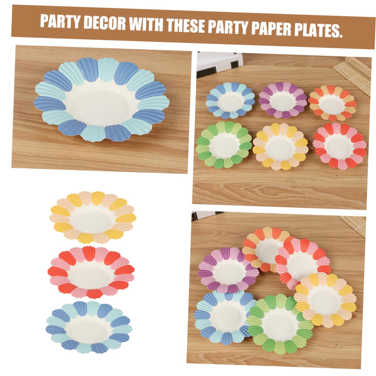 Alipis Piatti di Carta Usa e Getta a Forma di Fiore per Snack e Popcorn, 150 Pezzi Leggeri e Resistenti per Feste All'aperto e Tavoli Dolci
