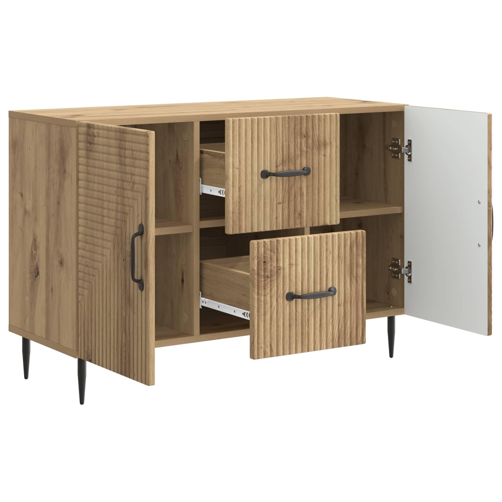 Credenza in rovere Artisan, 89 x 34,5 x 60 cm, comò in legno