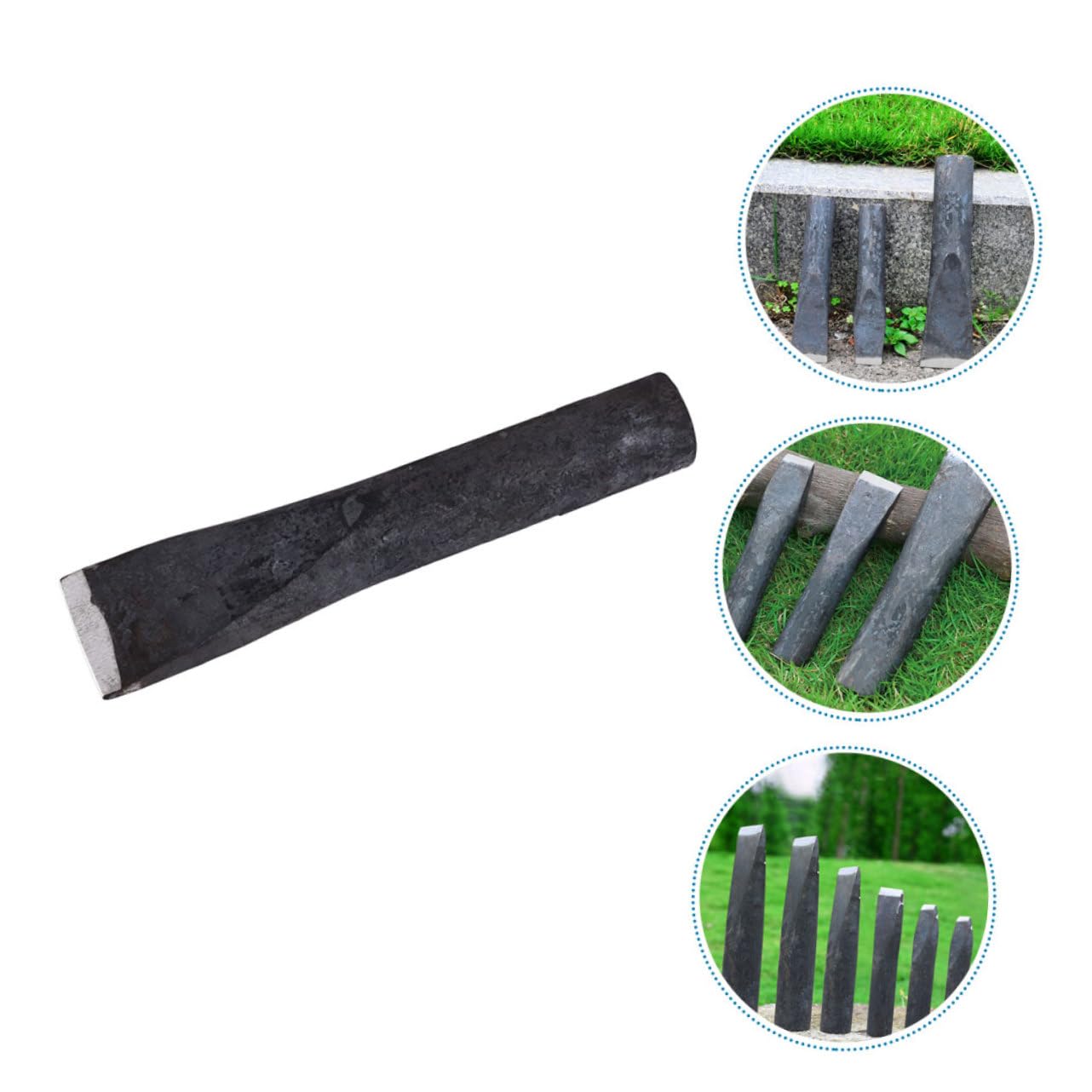 Holzspaltkeil für Brennholz, Eisen, Schwarz, Robust, für Holzverarbeitung