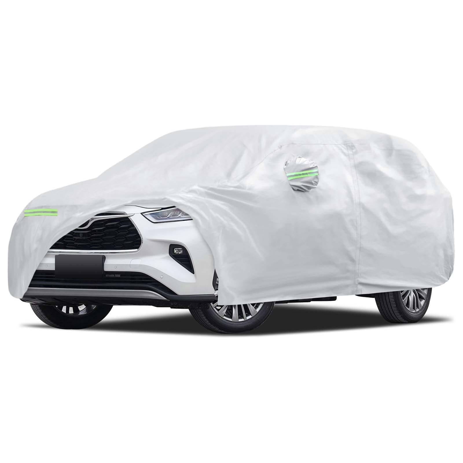Photo 1 of Car Cover Custom Fit for Toyota Highlander 2001-2026, Migaven Waterproof Full Exterior Cover Sun Rain Protection with Door Zipper and Cotton Lining, Silver