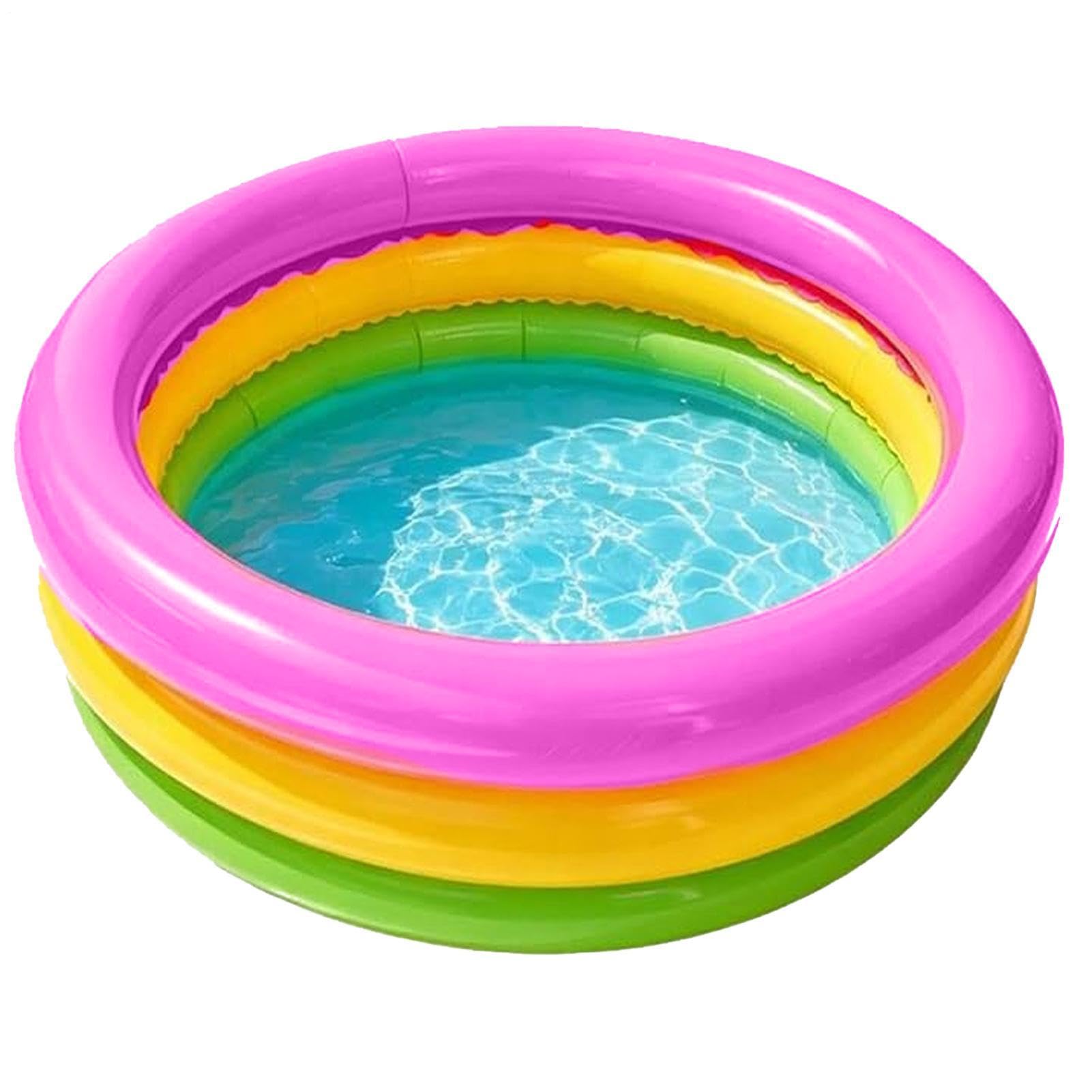 Inflatable Paddling Pool, Rainbow Bath Tub 60x25cm For Cat Kids,PVC