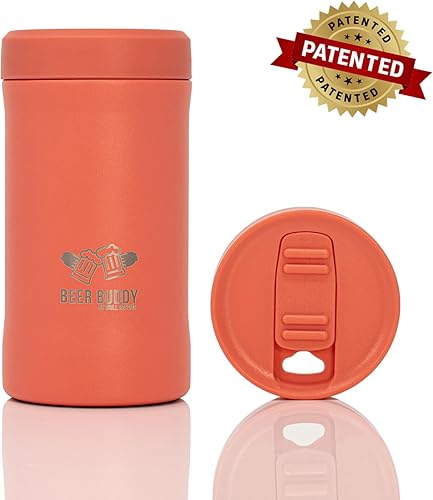 Miniatura 2 de Grill Rescue - Soporte de latas aislado  Acero inoxidable sellado al vacío  Aislador de botellas de cerveza para bebidas frías  Enfriador de cerveza