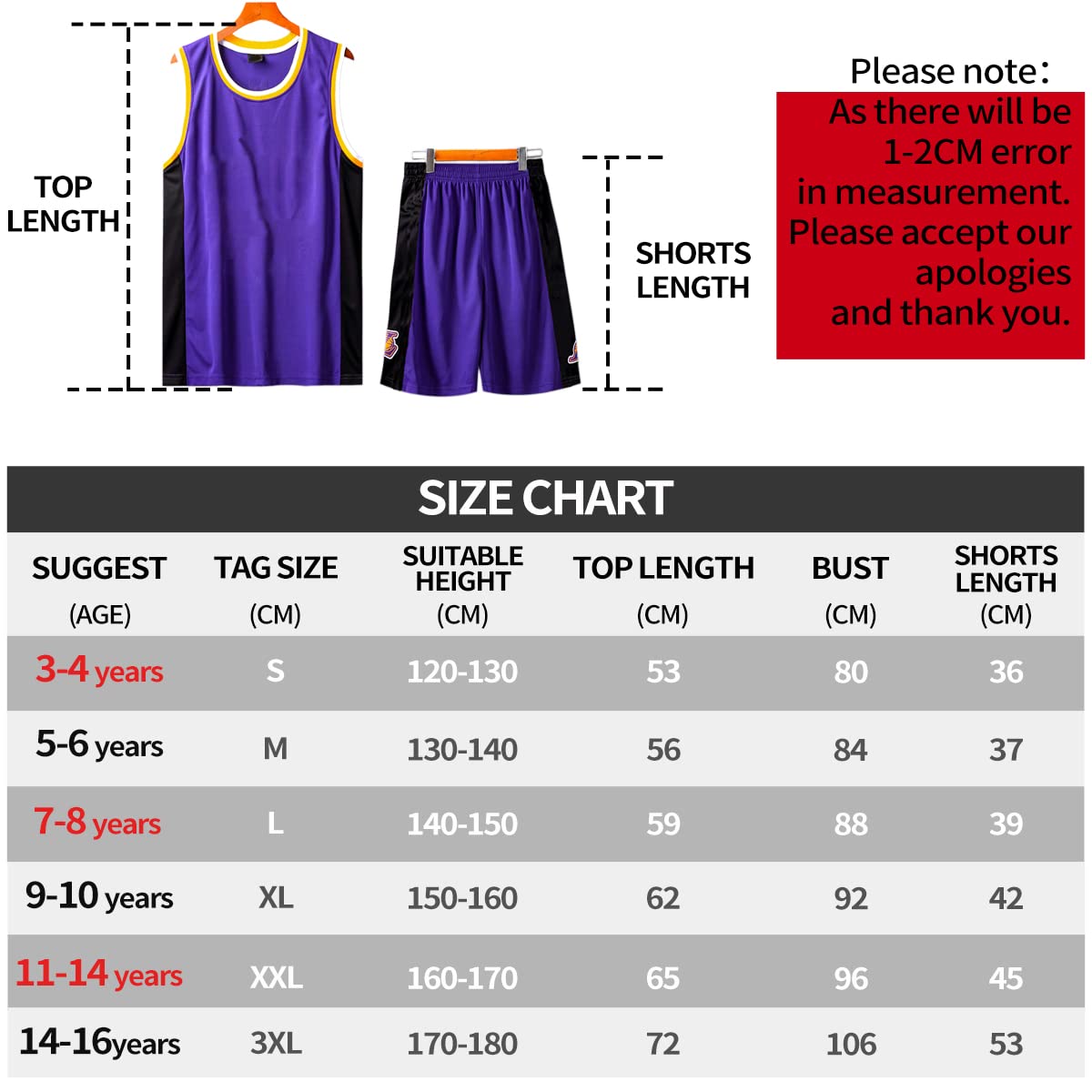 MEEHYRE Completo Basket Bambino, 2 Pezzi per Bambini Senza Maniche Maglia Completo Basket Bambino,Completo Basket Ragazzo, Canotta Basket + Pantaloncini