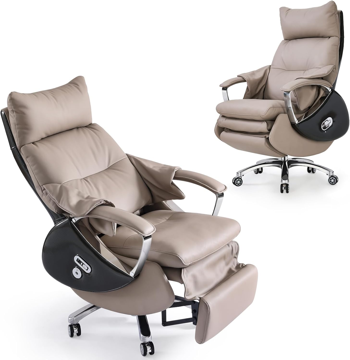 EMIAH Ergonomic Office Chair With Footrest - Reclining High Back Gaming Chair With Adjustable Headrest & Lumbar Support