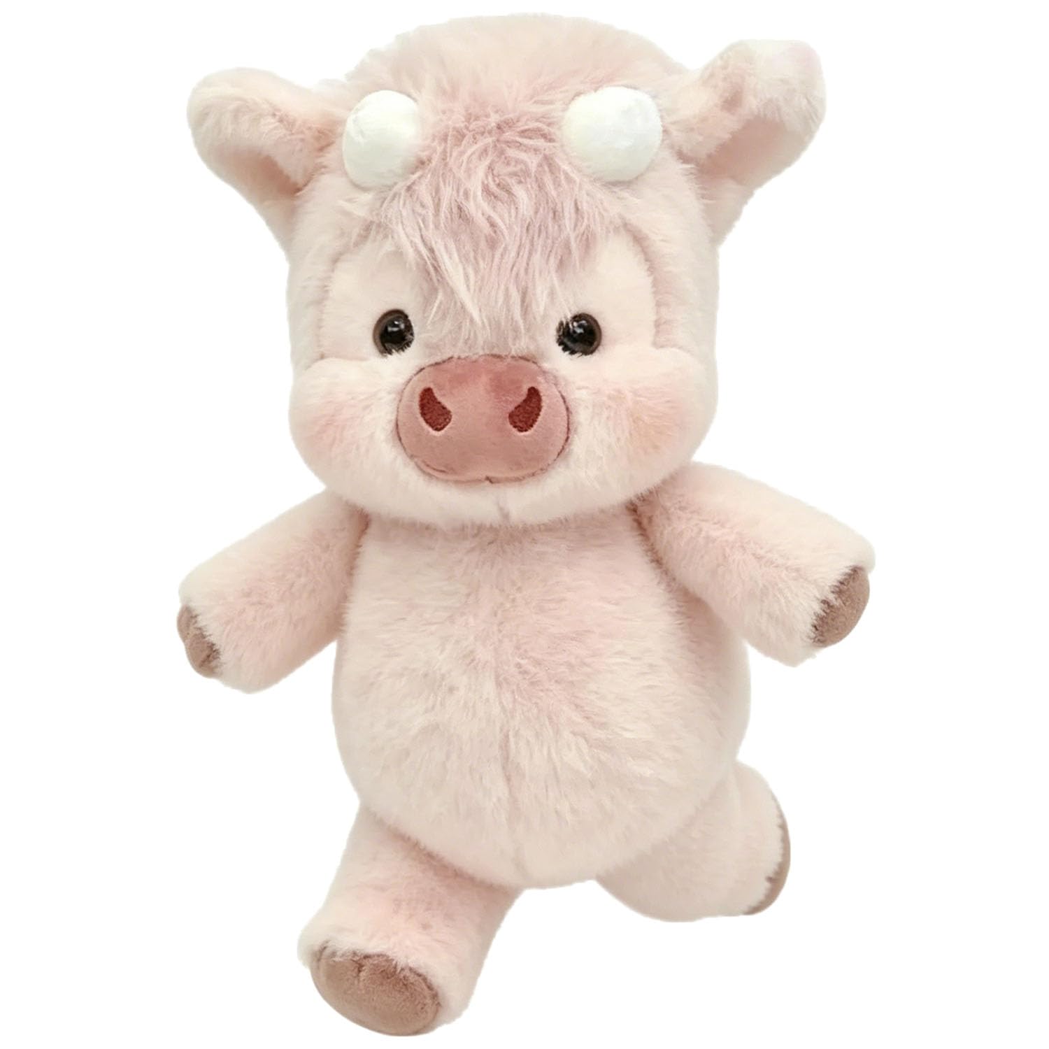 YURNB Running Plushies Highland Cow, Calf Plush Toy, 45CM, Stuffed Animal, Gifts for Mom, Girlfriend, Soft Stuffed Plush Toy, Baby Shower Decorations (Pink,45cm)
