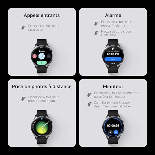 Xiaomi Watch 5 Smartwatch, Google Wear OS, NFC Pay, AI, Gemini, 1.54'' display, 6 days battery life, GPS fitness tracker, gesture control, sapphire glass, 47mm, Bluetooth, Black - 9