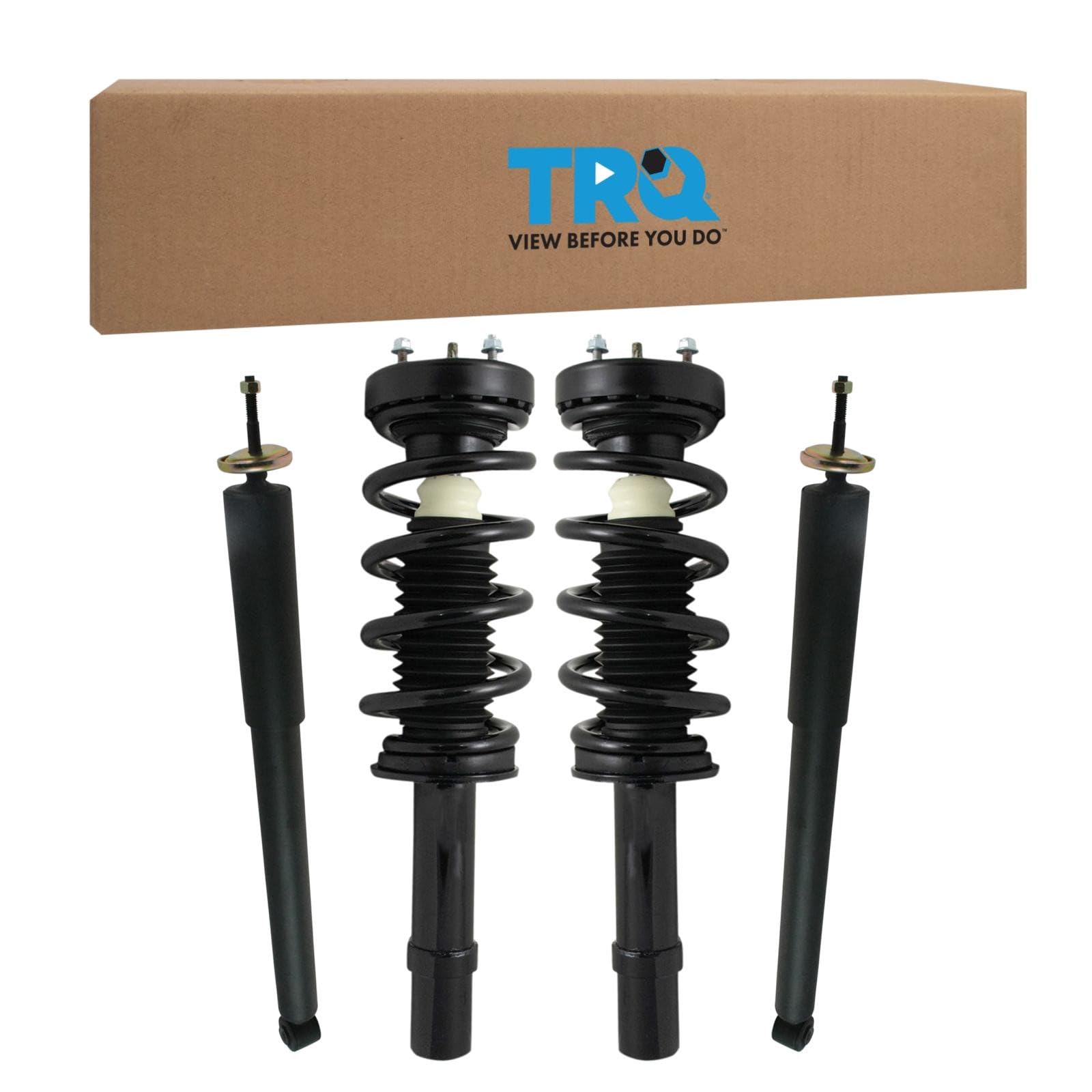 TRQ Front and Rear Complete Strut Assembly &amp; Shock Absorber Kit Shock &amp; Spring Strut Assembly Compatible with 2012-2022 Chrysler 300 Dodge Charger