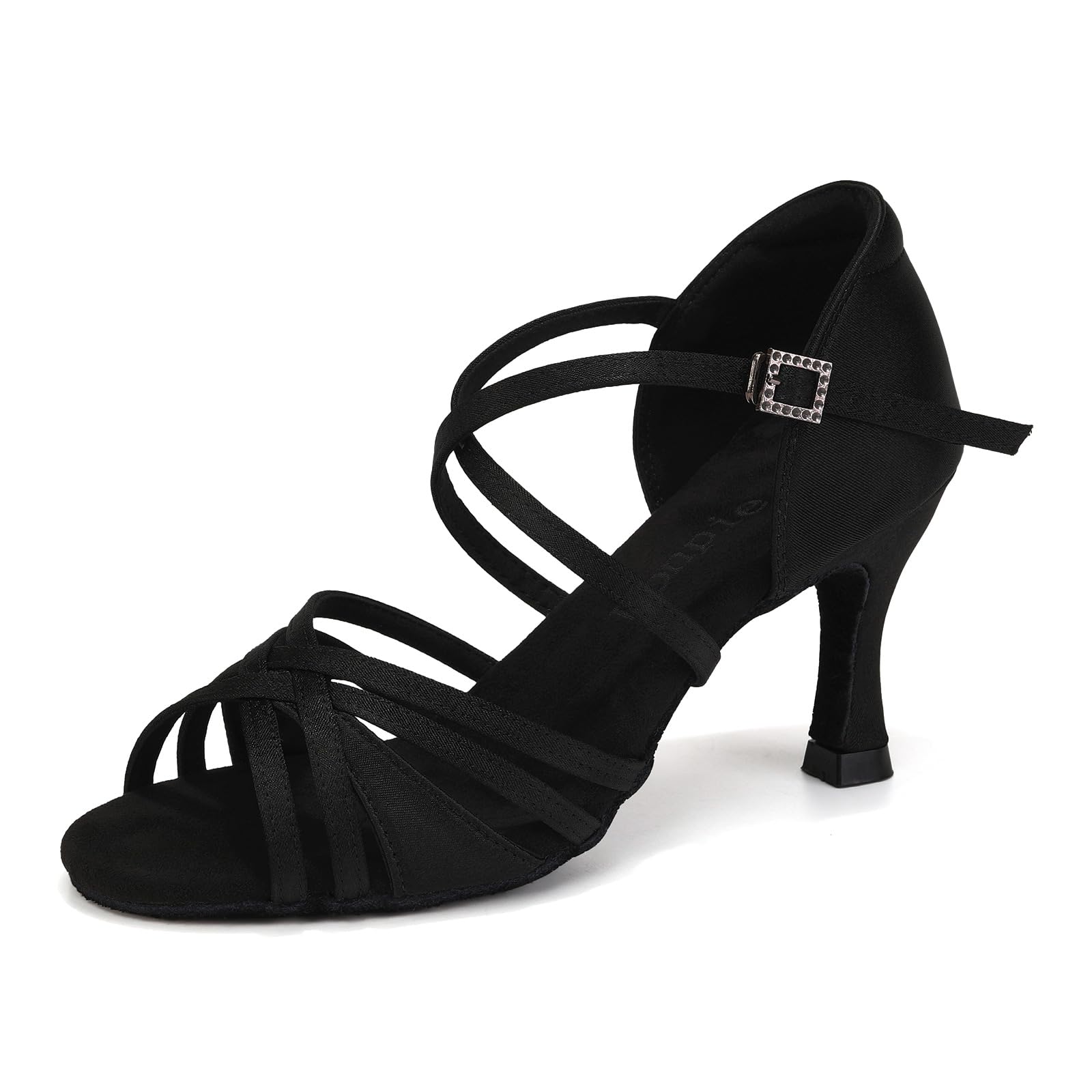 Damskie buty do tańca latynoskiego z odkrytymi palcami buty do salonu obcas 7,5 cm