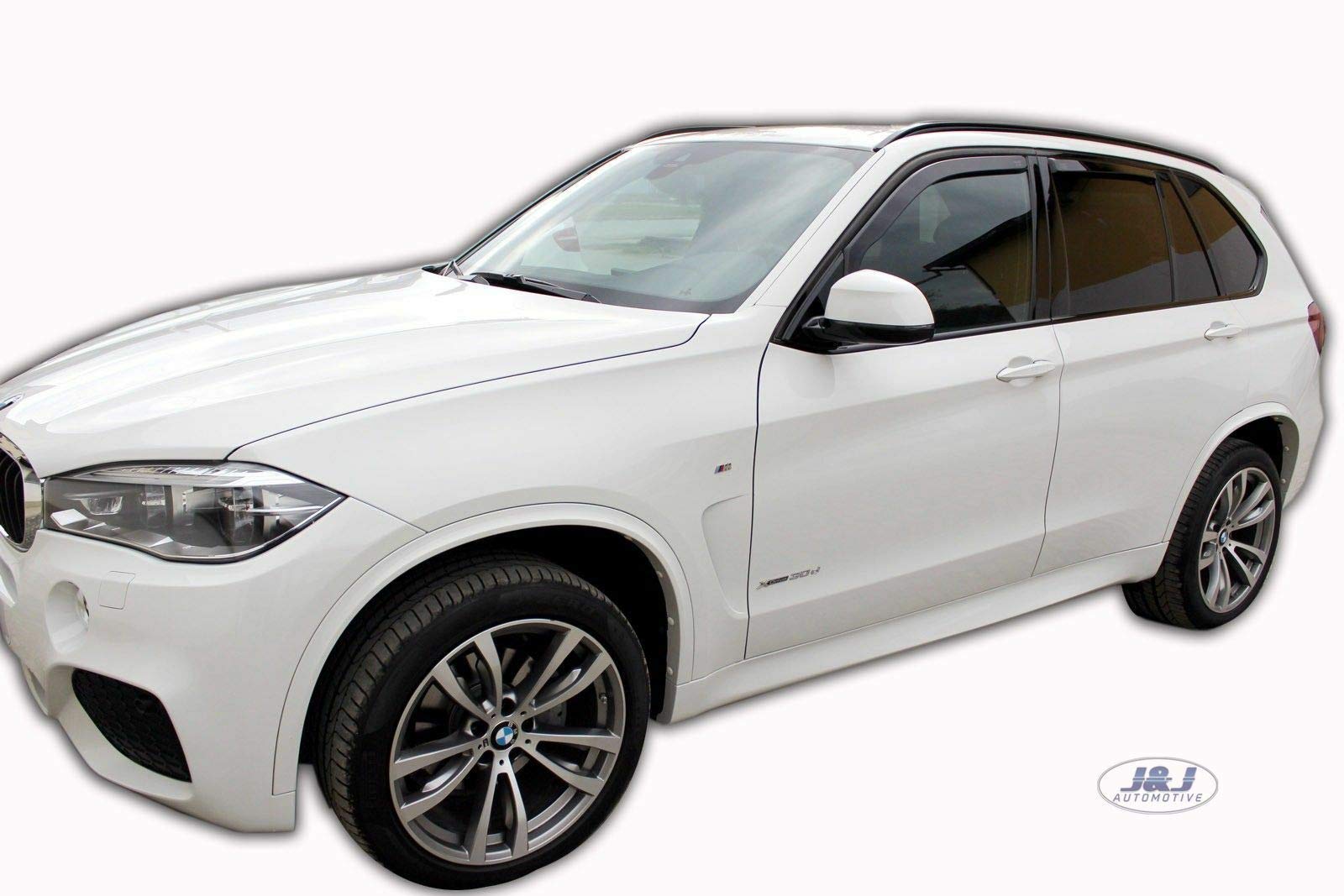 J&J AUTOMOTIVE Deflettori d'Aria per BMW X5 F15 2013-2018, Set da 4 Pezzi, Nero Fumé Oscurato Heko