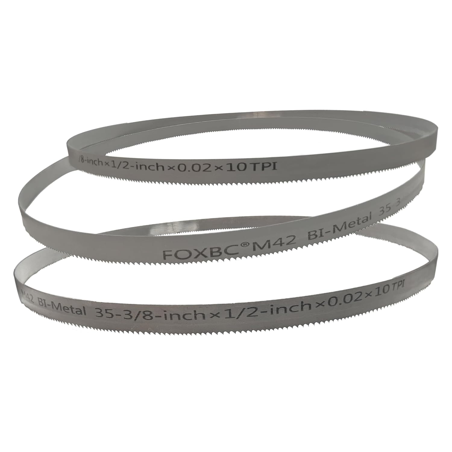 FOXBC 35-3/8 Inch Bandsaw Blade 10 TPI for Milwaukee 48-39-0509 Portable Band Saw Blade, 35-3/8" x 1/2" x .020" 10 TPI, 3-Pack