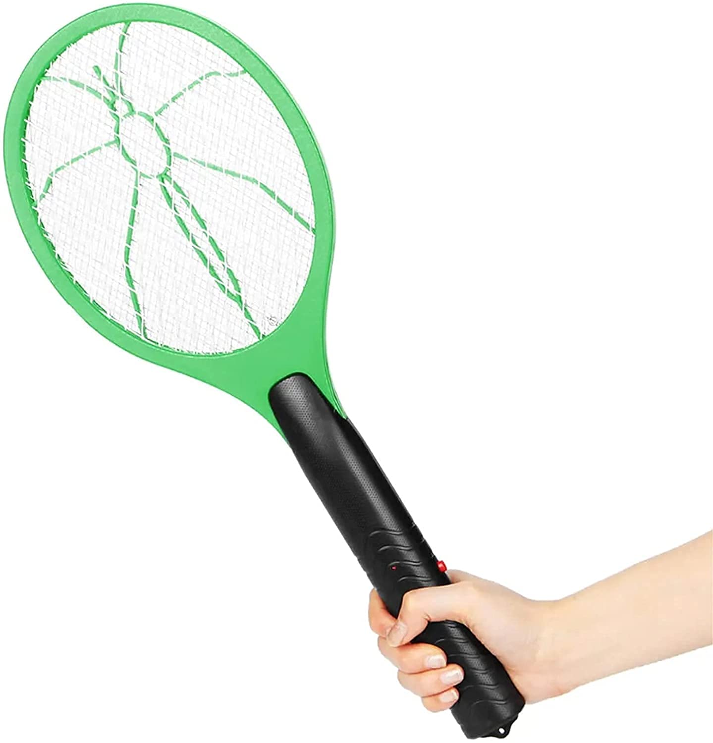 MU Elettrico Zanzara Racket Insetto Killer Killer Racchetta Pipistrello a 4 Strati a Maglia a Fly Mosquito Repellente per Zanzare, Adatto per Interni Ed Esterni,Verde,Taglia Unica
