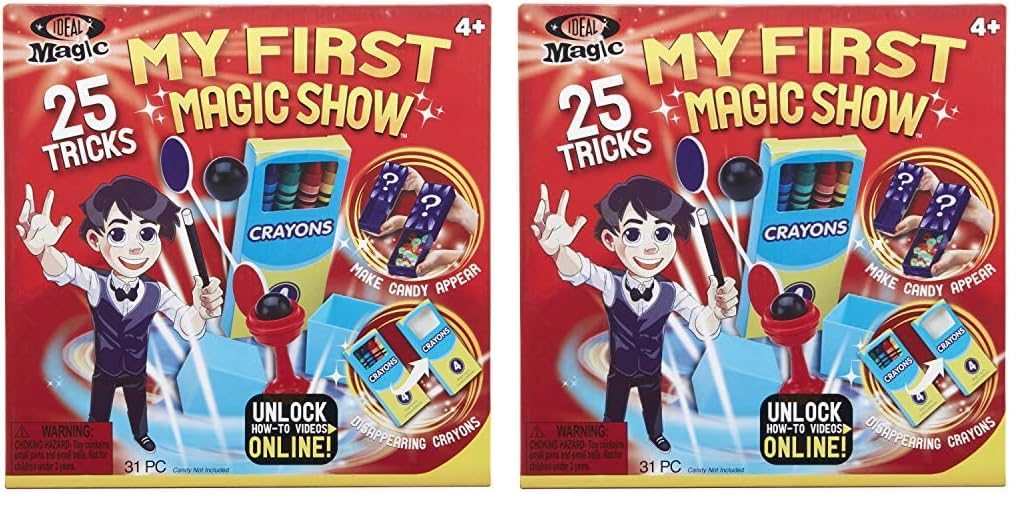 ALEX Toys: Ideal Magic, My First Magic Show, Learn 25 Easy Tricks with Props, Great for Children Eager to Learn The Art of Magic, for Ages 4 and up (Pack of 2)