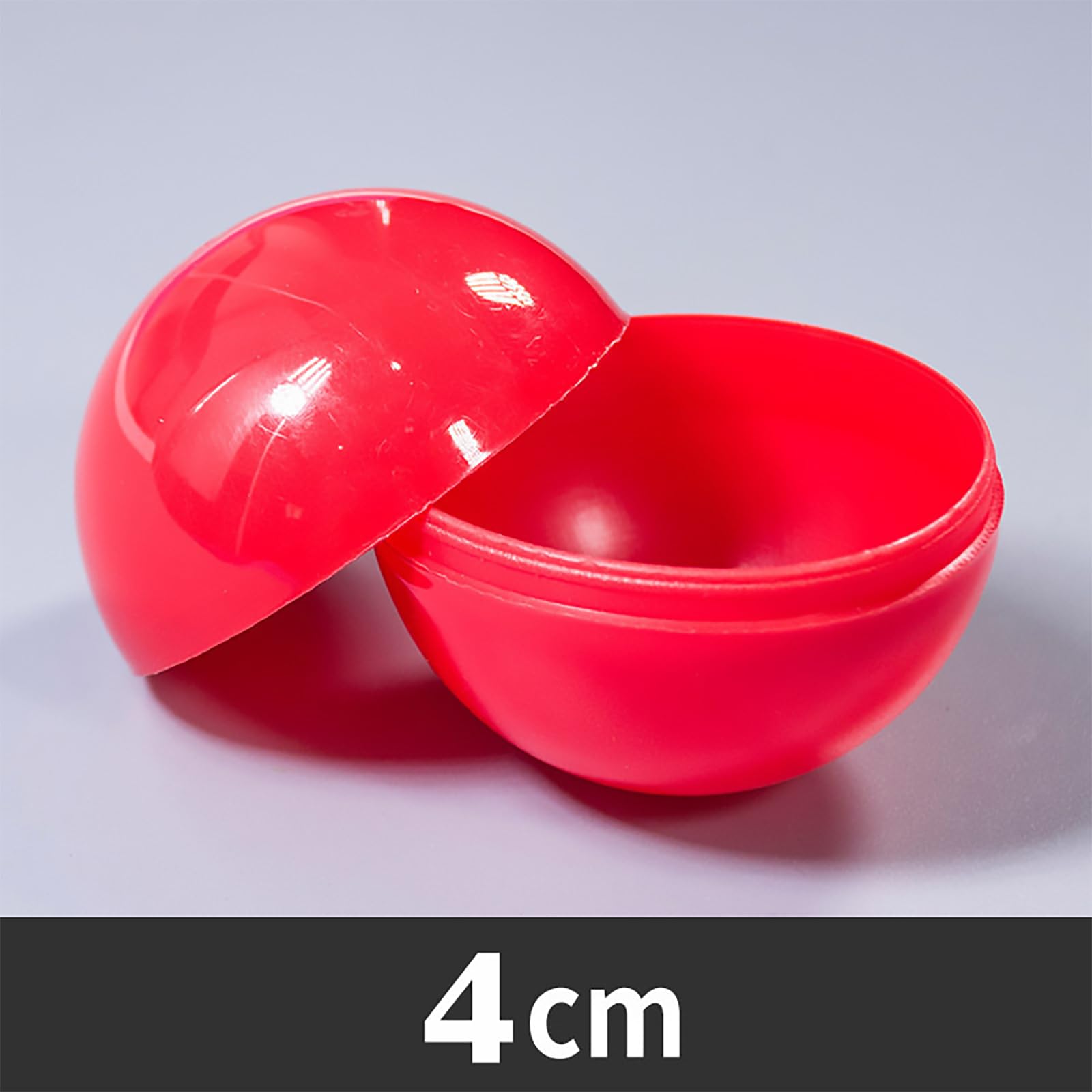 Wensmy 50Pcs Lottery Balls Easter Bingo Plastic Hollow Ball Raffle Balls Ping Pong Balls for Game Party Decoration Filled Raffle Balls (Red) - Image 2