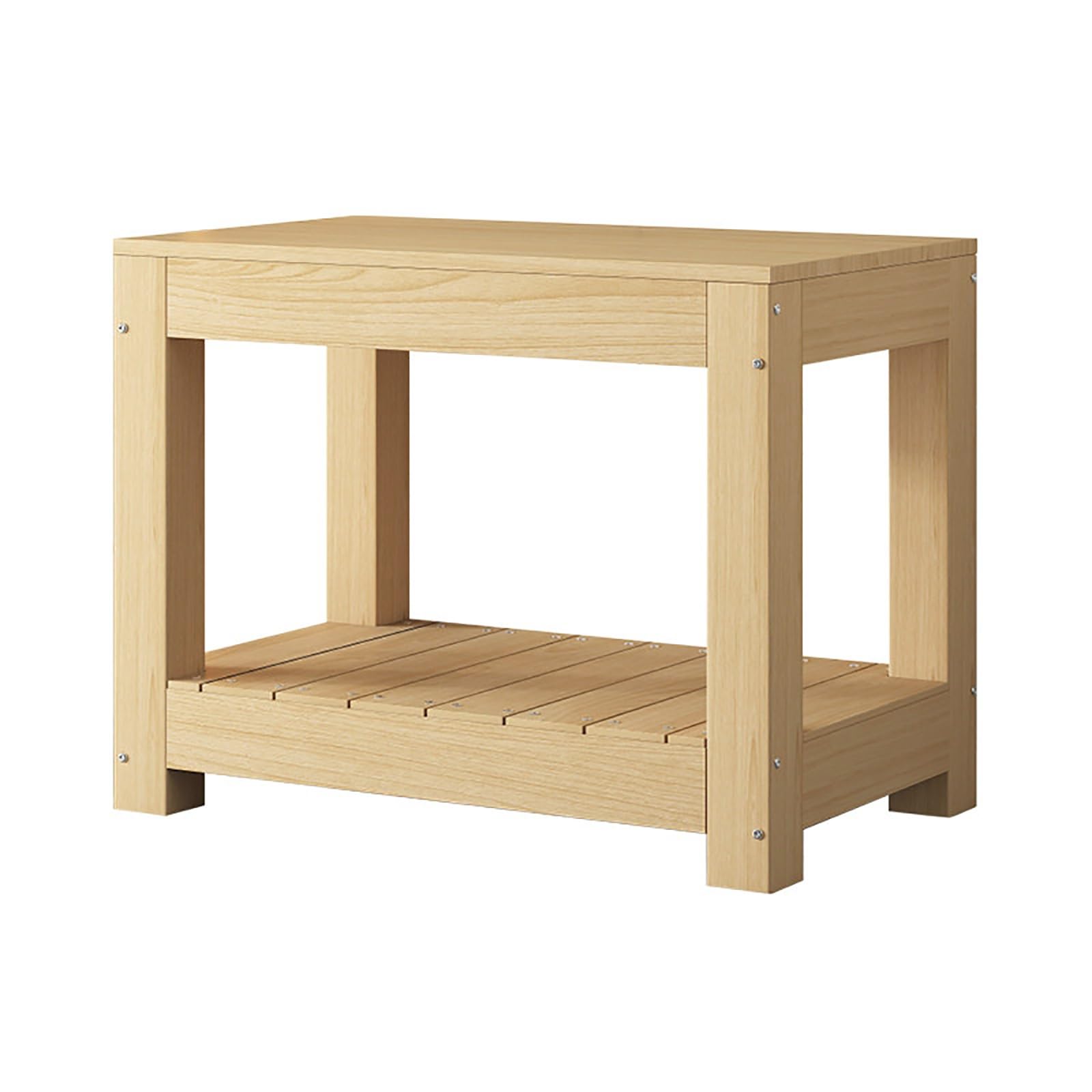 Supporto Acquario, Acquario con Mobile, Supporto per Terrario | Mobile a 2 Ripiani, in Legno Massello di Pino, Portata 500 kg, Facile da Montare(60x30x71cm/24x12x28in)