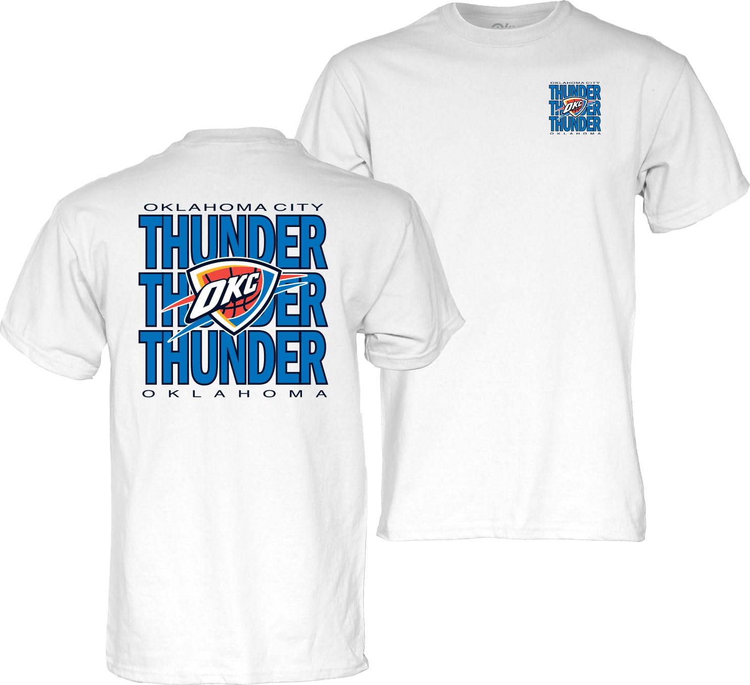 Blue 84 NBA Officially Licensed T-Shirt Front/Back Press White