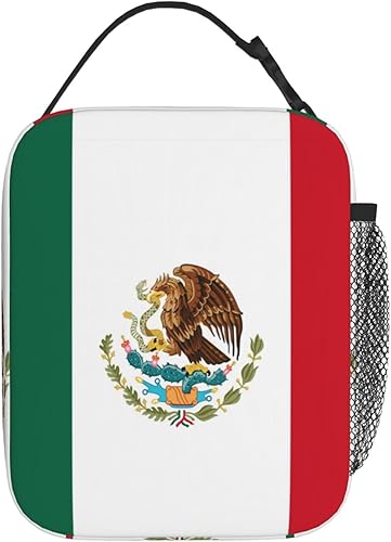 Miniatura 7 de Bolsa de almuerzo aislada con la bandera de México para mujeres y hombres, reutilizable, a prueba de fugas, bolsa de almuerzo para trabajo de oficina
