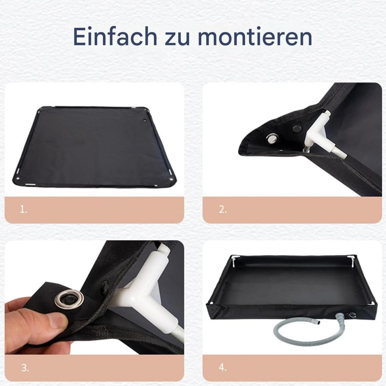 receveur de douche,receveur de douche pliable,receveur douche exterieur,Base De Douche Pliable pour Camping,Bac De Douche Portable avec Tuyau De Drainage Accessoires De Camping-black