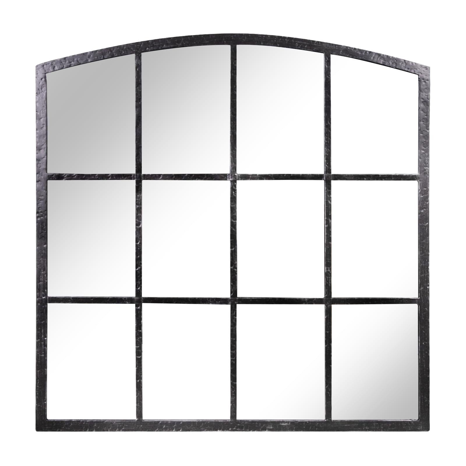 GIFTTROVE Hand-Forged Black Window Pane Mirror