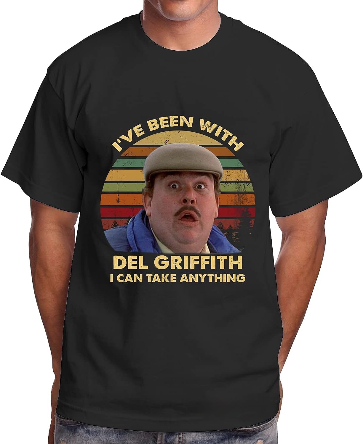 KAYJAEI've Been with Del Griffith I Can Take Anything Vintage Movie Shirt Humorous Black T-Shirt