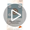 Image of Classyo Cotton Dining Table Placemats, 15 inch (Brown Design, Pack of 1) | Dining Table Mat | Washable Round Table Mats | Coasters for Dining Table for Hot Pots, Plates and Pans | Round Placemats