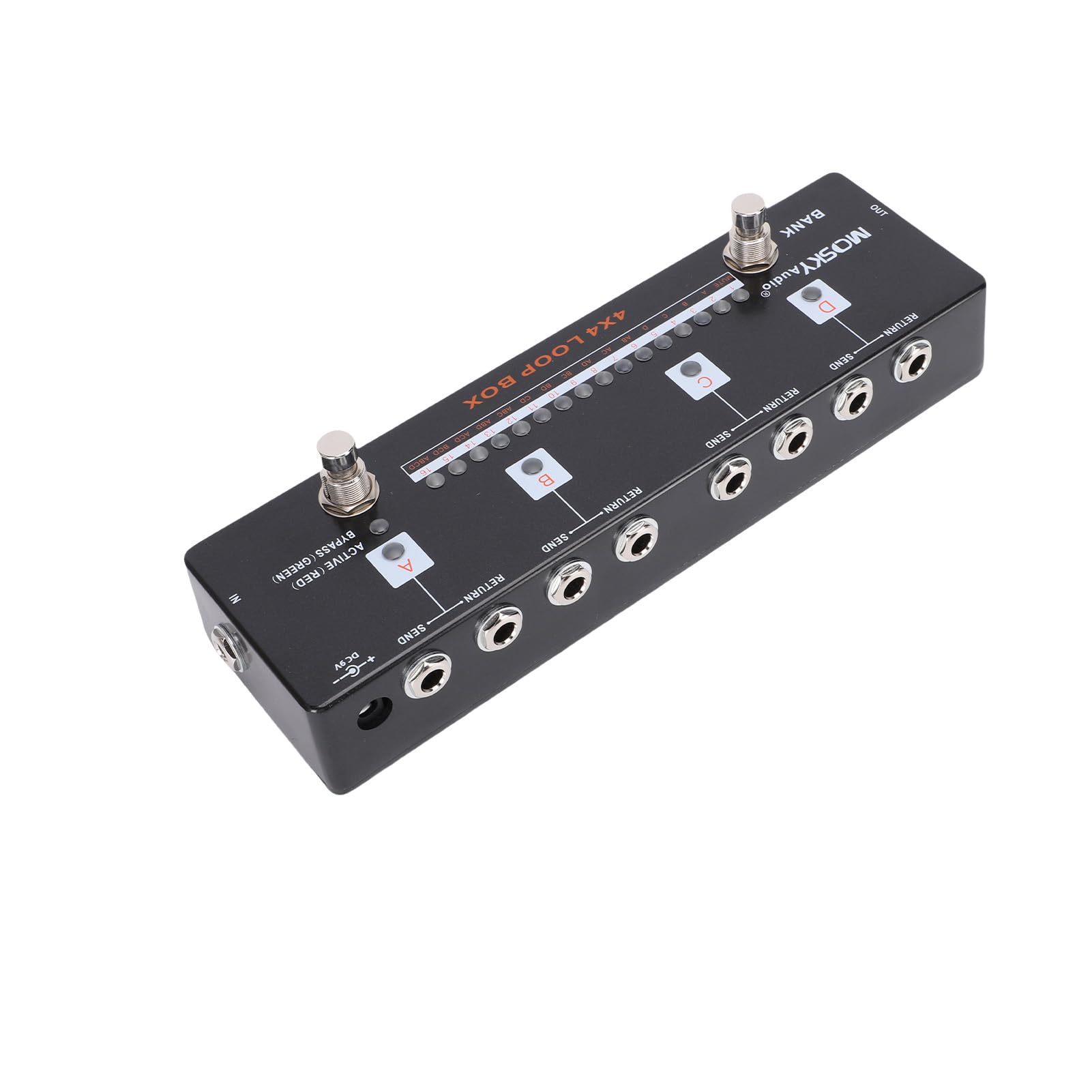 Bediffer Pedale Effetti per Chitarra Loop Box Compatto con 16 Preset Programmabili per Performance di Chitarra Elettrica - Nero 9" X 2,3" X 2,7"