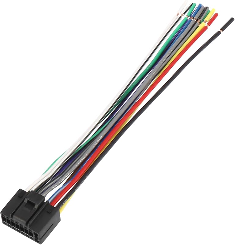 X AUTOHAUX Car Stereo CD Player Wiring Harness Wire Radio Adapter Install Plug for Kenwood