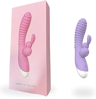 G Spot Rabbit Vibrator with Bunny Ears for Clitoris G-spot Stimulation - Dildo Vibrators for Women Waterproof 12 Powerful Vibrations Mode Dual Motor Stimulator Adult Sex Toy for Women and Couple Fun