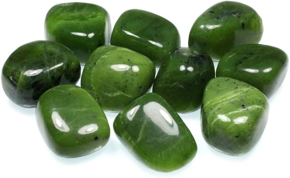 CrystalAge Jade Tumble Stone (20-25mm) - Single Stone: CrystalAge: Health & Personal Care