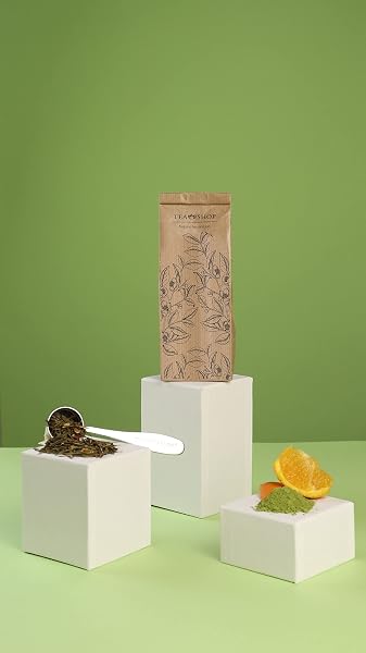 TEA SHOP TEA SHOP - Magic Mango Green Tea 500g - 250 Cups - Bulk Format - Green Tea - Leaves - With Mango and Moringa - Antioxidant - Cold Tea - Perfect for Summer in use