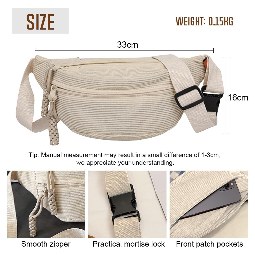 Sac à Bandoulière pour Femme,Sac Bandoulière Tendance,Sac Banane pour L'extérieur, Sac Banane,Fanny Pack Réglable,Sac à La Taille Ceinture,Sac à Main Fashion,Sac de Hanche Fait, Sacoche