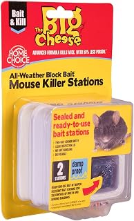 The Big Cheese Mouse Killer Box (Twin Pack) - Mouse Poison, Mouse Killer, Poison