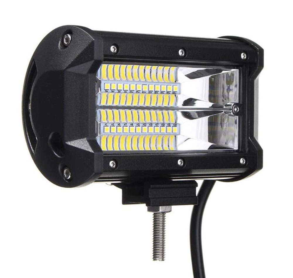 4X 72W Faro da Lavoro,Barra LED Auto 6000K Fendinebbia Impermeabile IP67 Fari LED Auto Illuminazione Auto per Moto Auto ATV SUV Trattore