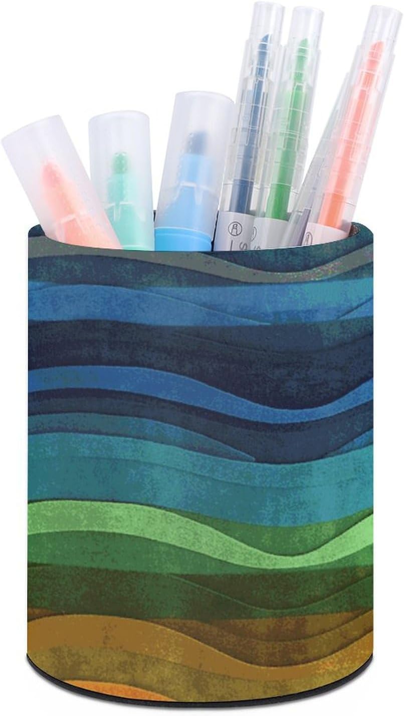 Desk Organizer Rainbow Printed Pen Holder Pen Cup Remote Control Holder Pencil Holder for Home Office
