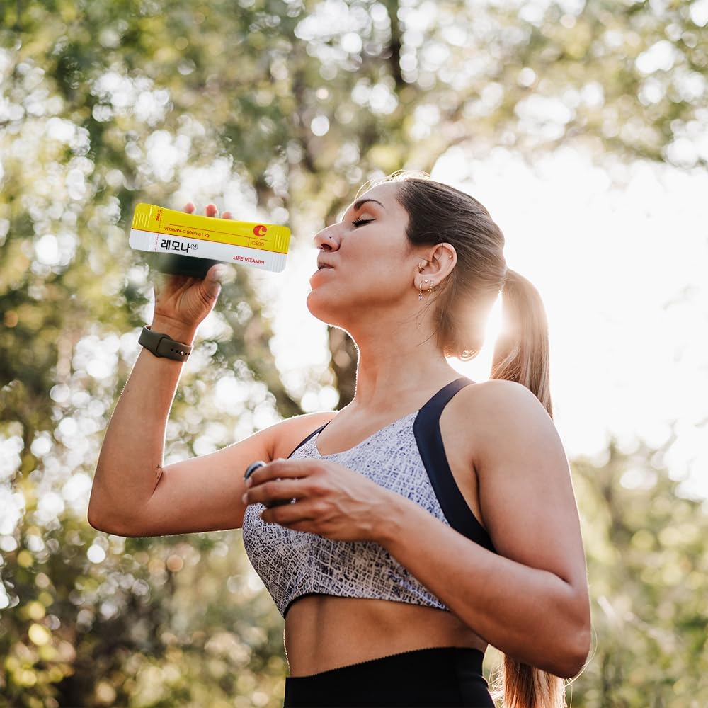 LEMONA Official Vitamin C Powder 500mg Korean Supplements Immune Support B6, B2, On-The-Go Packets Vitamin Healthy Living, Easy to Take Daily Energy Boost Korean Food Snacks Lemon (120Sticks) - Image 7