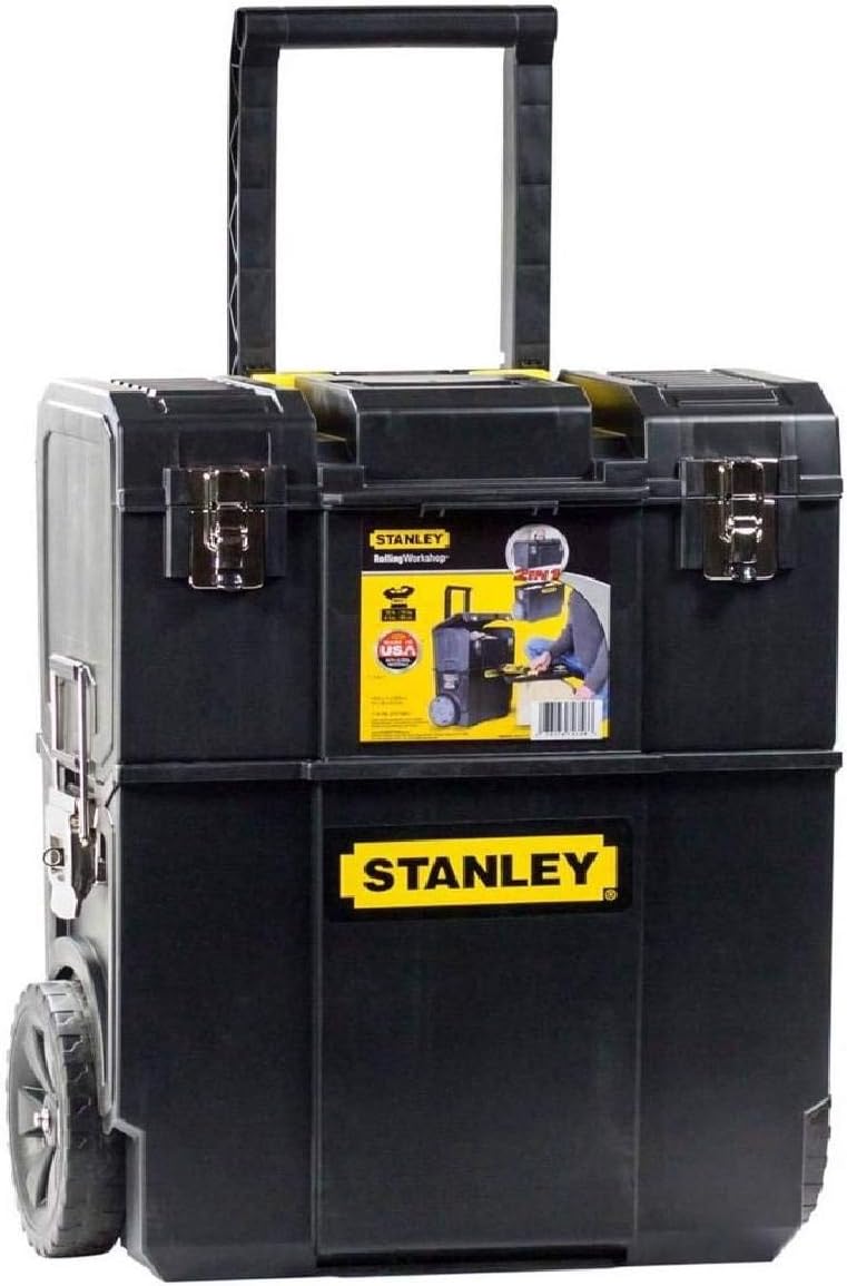 Stanley Tools 2 en 1 Centro Plus de Trabajo móvil con Parte Superior Plana