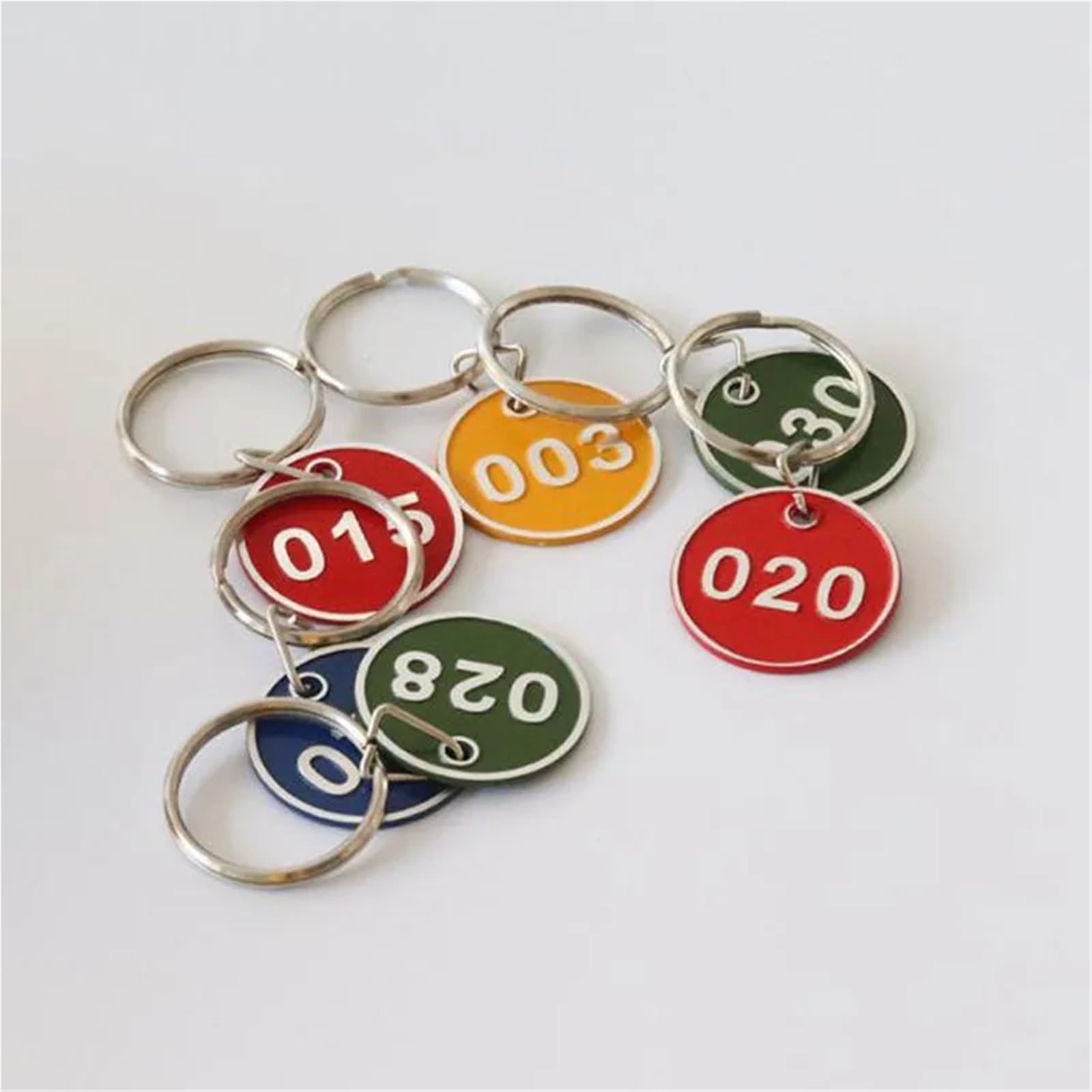 plastikowe plakietki z numerami, Aluminiowe znaczniki numeryczne Numery 1-200 Wielokolorowe opakowanie 100 sztuk(Yellow,100-200)