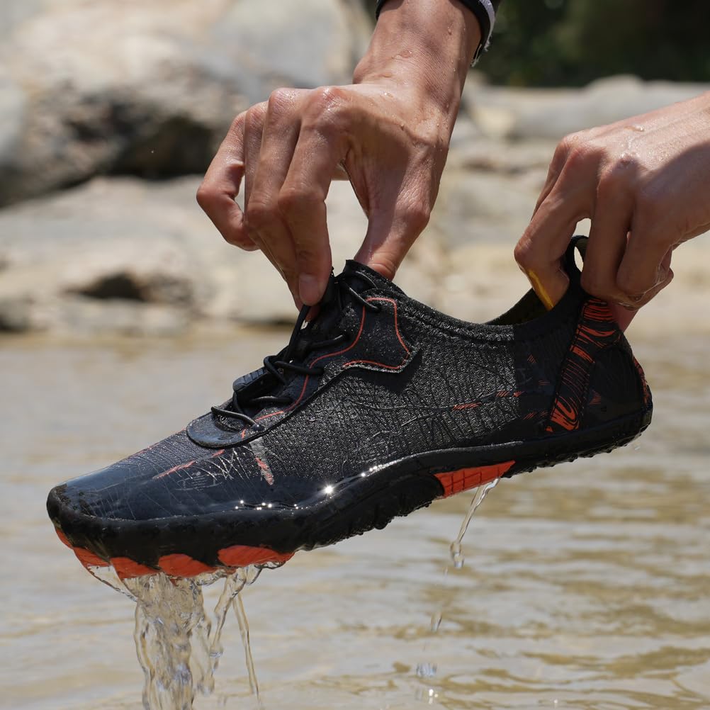 Barfuß Wasserschuhe für Herren Damen, Schnelltrocknende Mesh Aqua Schuhe für Schwimmen, Strand, Surfen, Tauchen, Wandern, Bootfahren