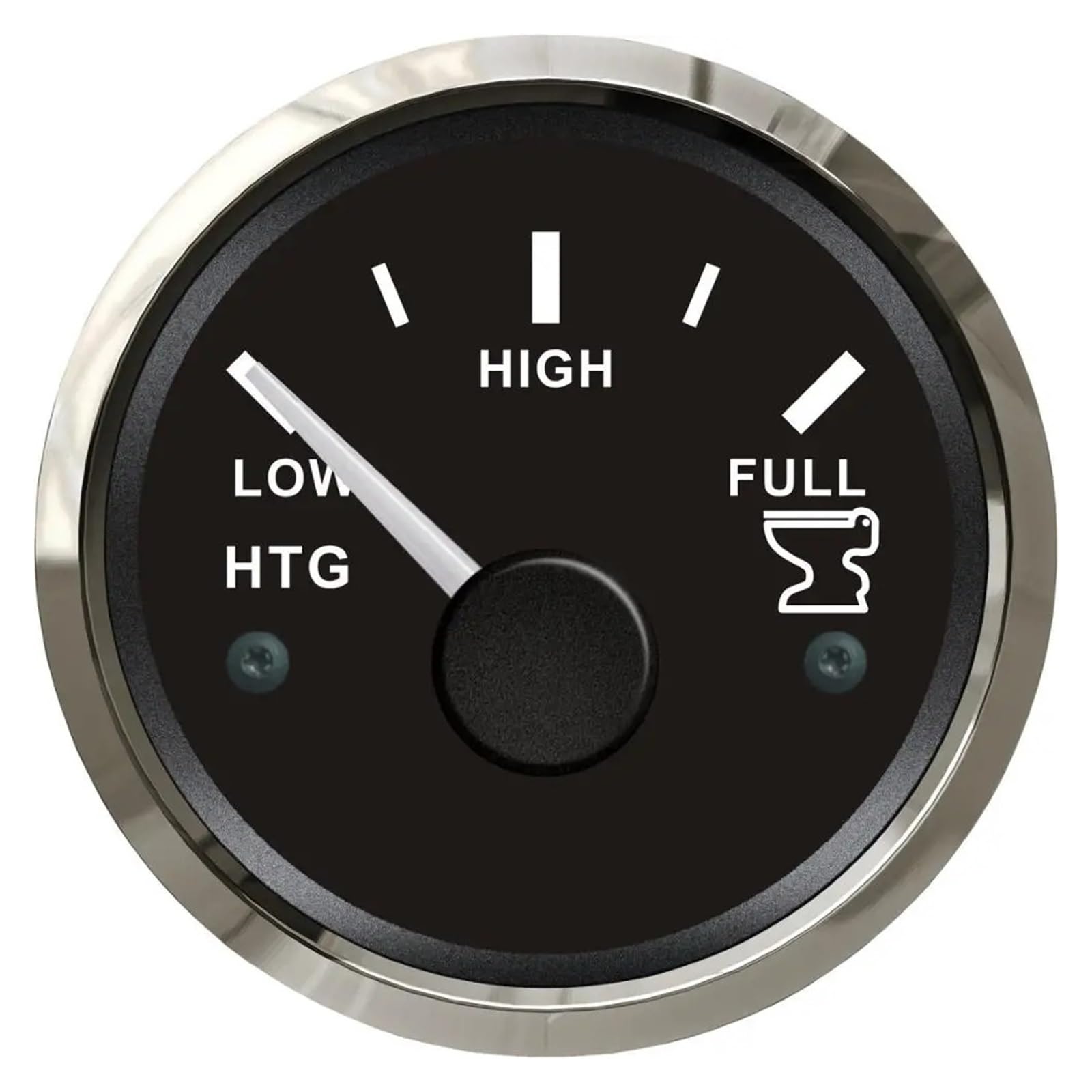 Indicatore di livello del serbatoio marino di tenuta da 52 mm Segnale 0-190ohm Misuratore di acque reflue for barche impermeabile Indicatore HTG for acque nere - Materiale solido(Noir)