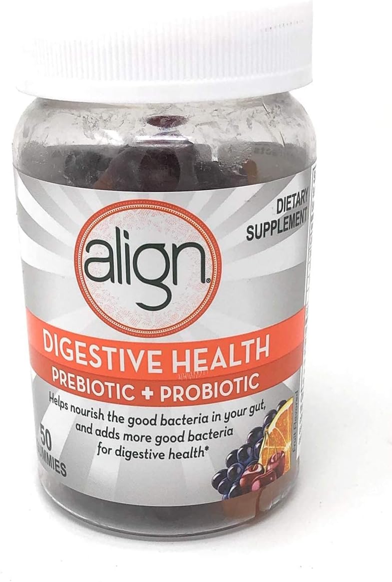 Align Digestive Health Prebiotic + Probiotic Gummies Fruit Flavored - 50 ct