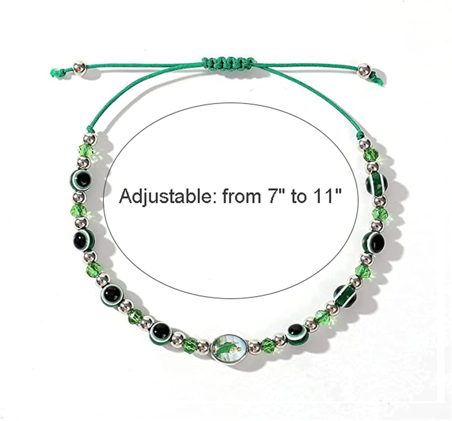 Saint Benedict/Saint Jude Beaded Bracelet for Women Men.Adjustable Braided Rope Bracelet Evil Eye Bracelet Luck Bracelet for Family 3Pcs